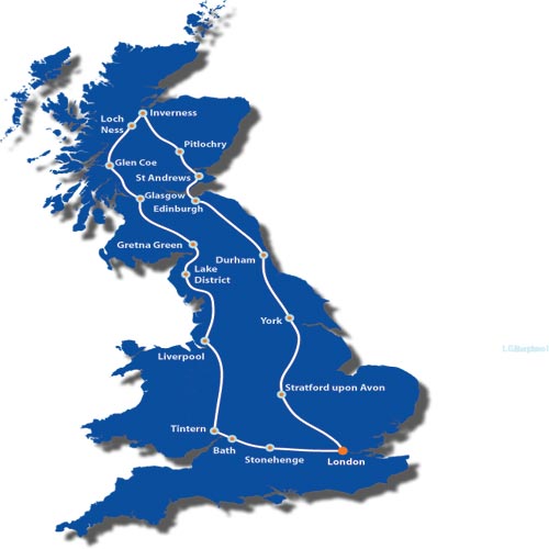 Tour route map